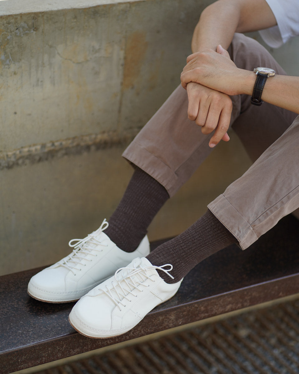 รองเท้าหนังแท้ผู้ชาย Dante Fade White Bagspace