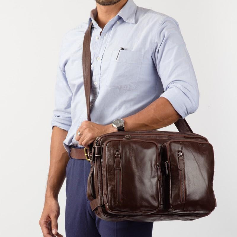 BL32 | Multi-Functional Leather Bags - Bagspace