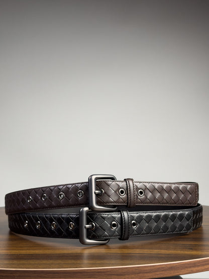 Saxon Leather Belt เข็มขัดสานหนังแท้