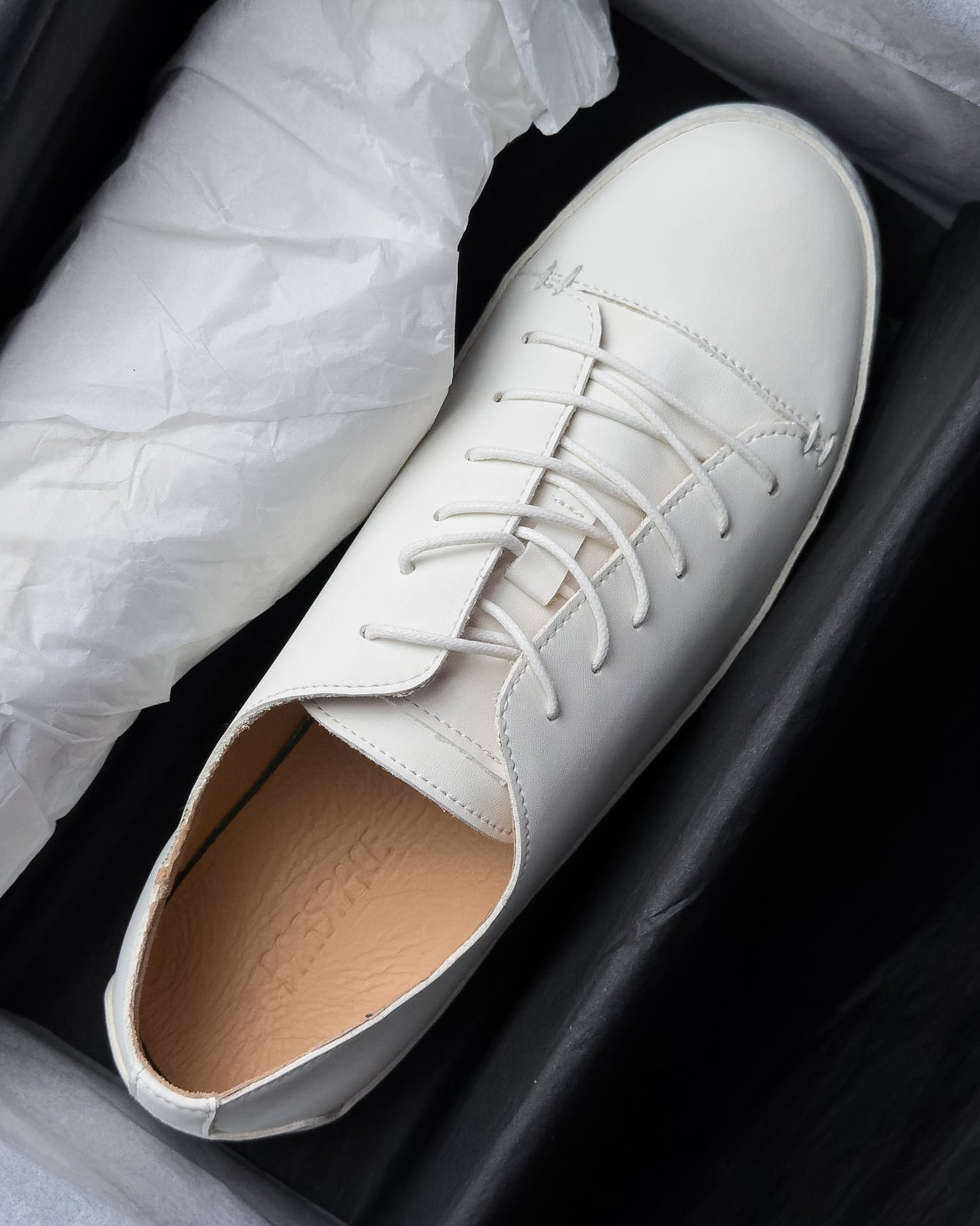 รองเท้าหนังแท้ Piero Fade White