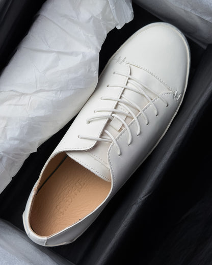 รองเท้าหนังแท้ Piero Fade White
