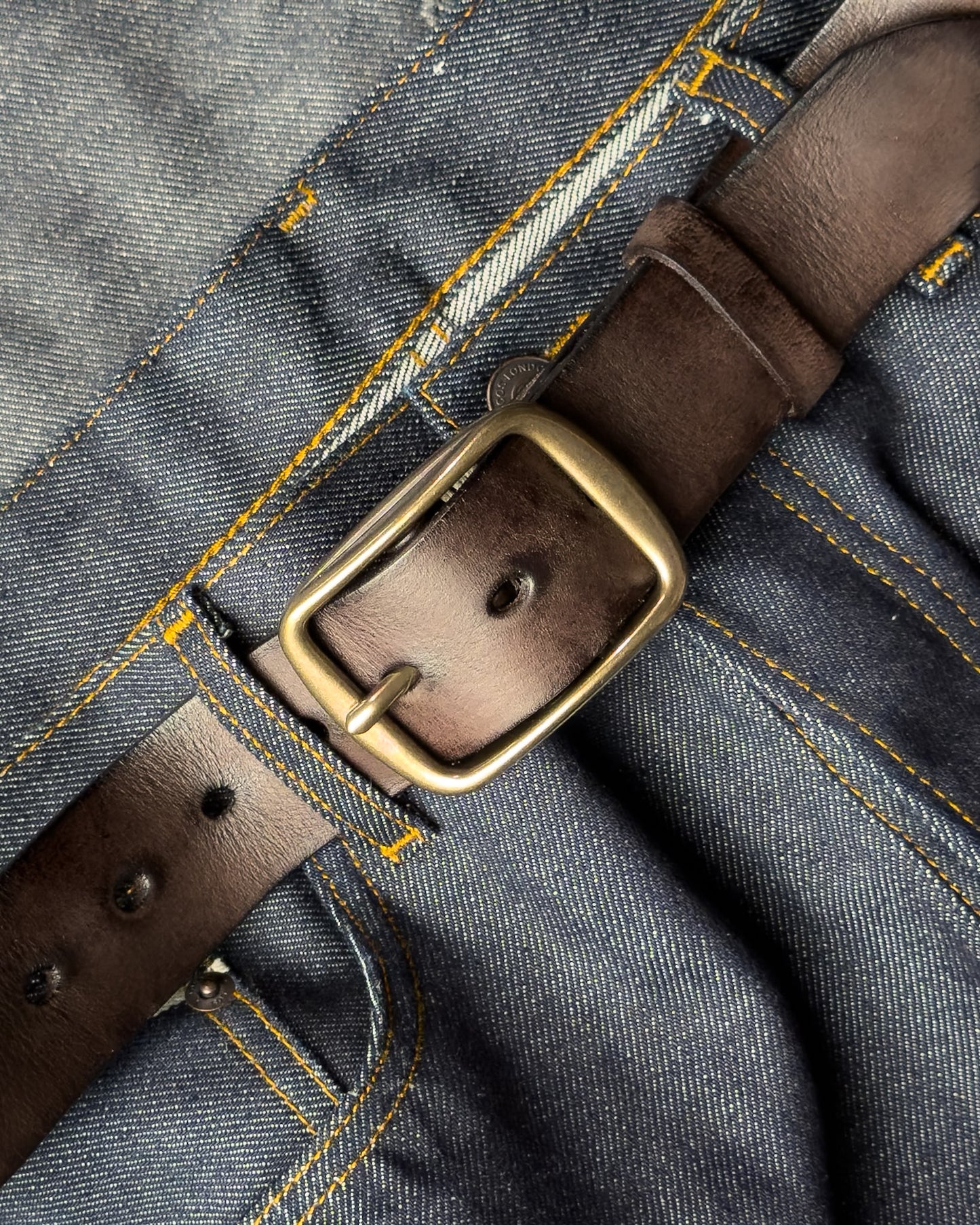 Rove Leather Belt เข็มขัดหนังแท้ (แถมที่เจาะรู/ตัดสายได้)