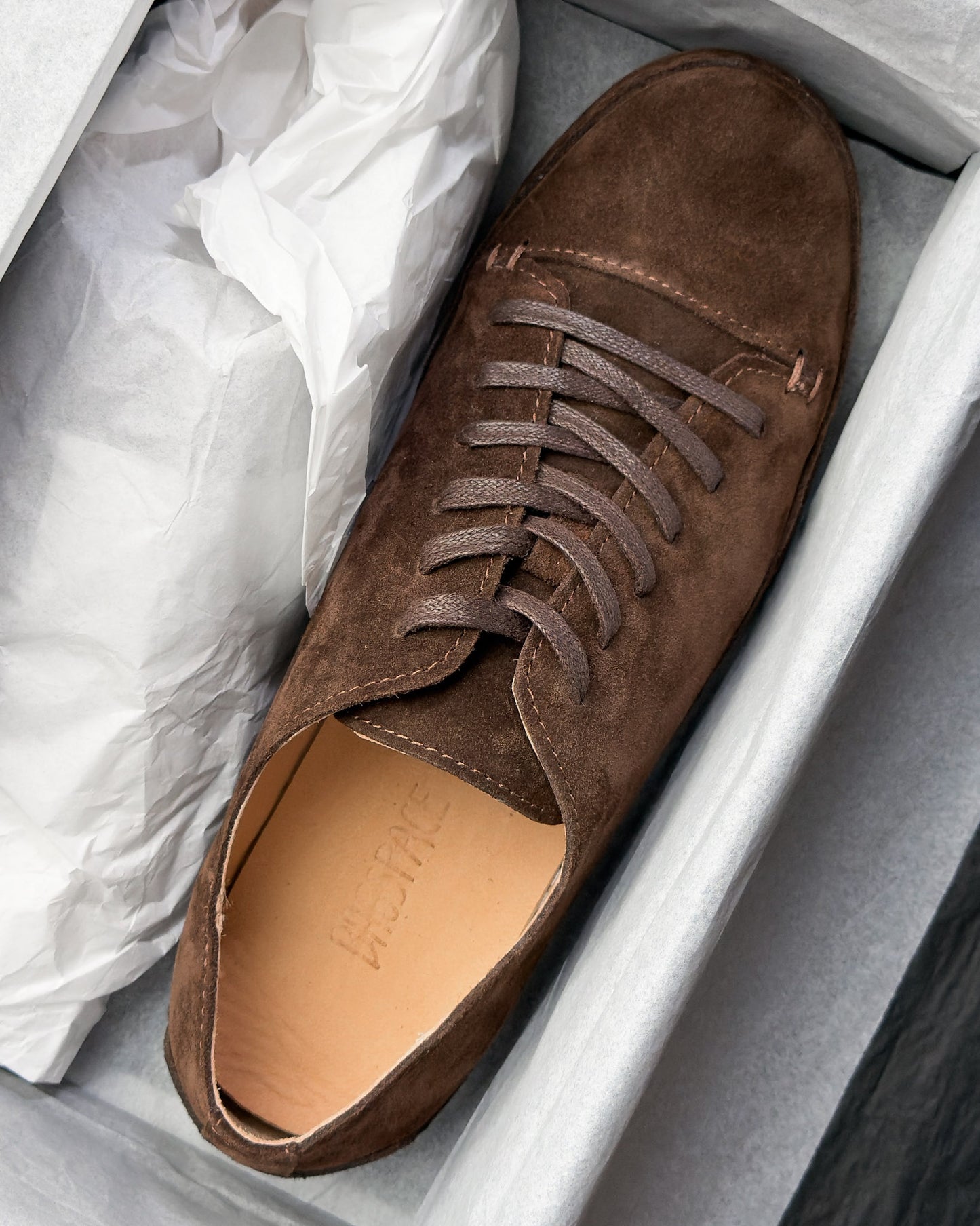 รองเท้าหนังกลับแท้ผู้ชาย Piero Tabacco Suede สีน้ำตาลเข้ม Bagspace