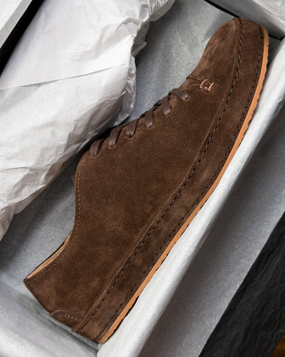 รองเท้าหนังกลับแท้ผู้ชาย Piero Tabacco Suede สีน้ำตาลเข้ม Bagspace