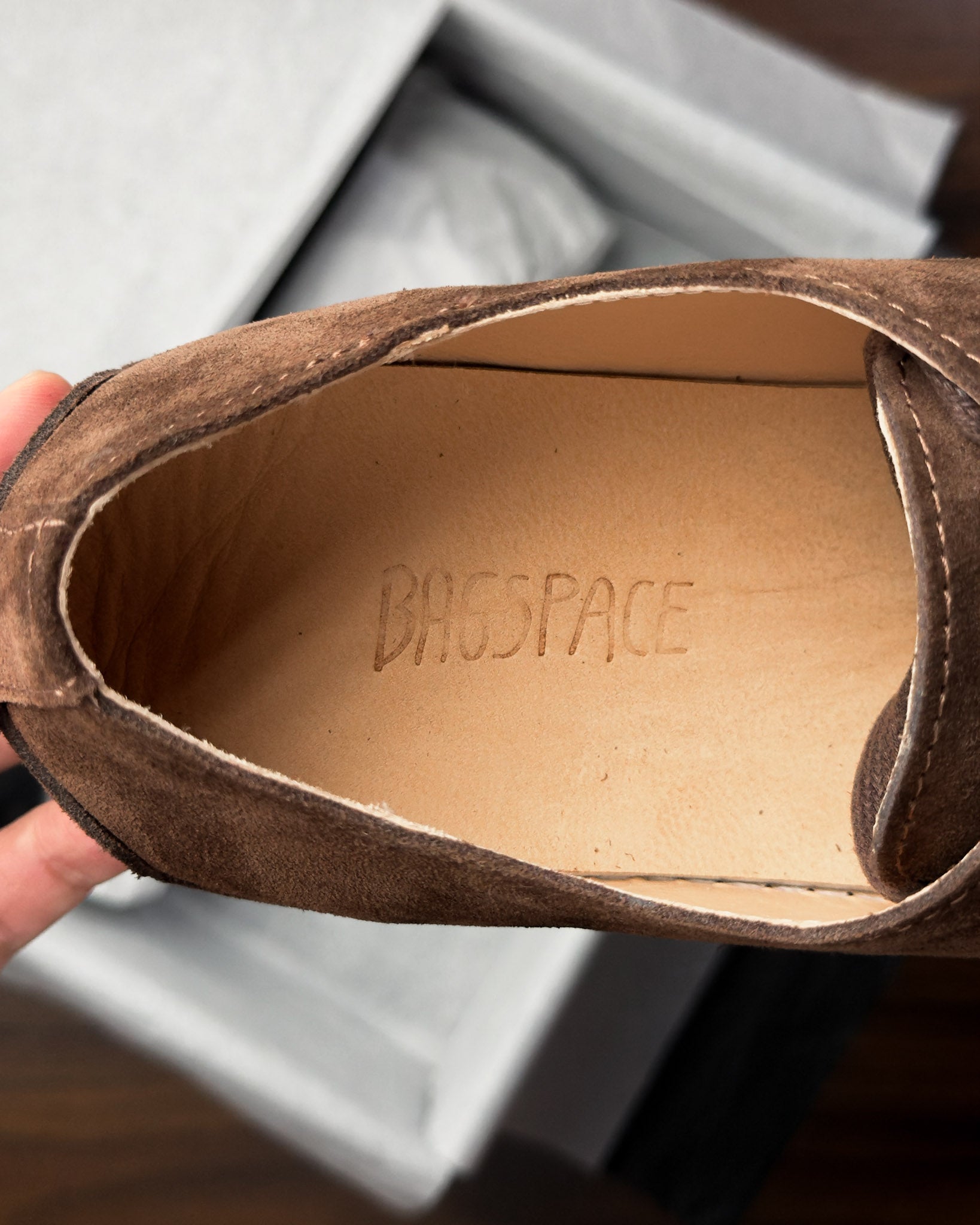 รองเท้าหนังกลับแท้ผู้ชาย Piero Tabacco Suede สีน้ำตาลเข้ม Bagspace