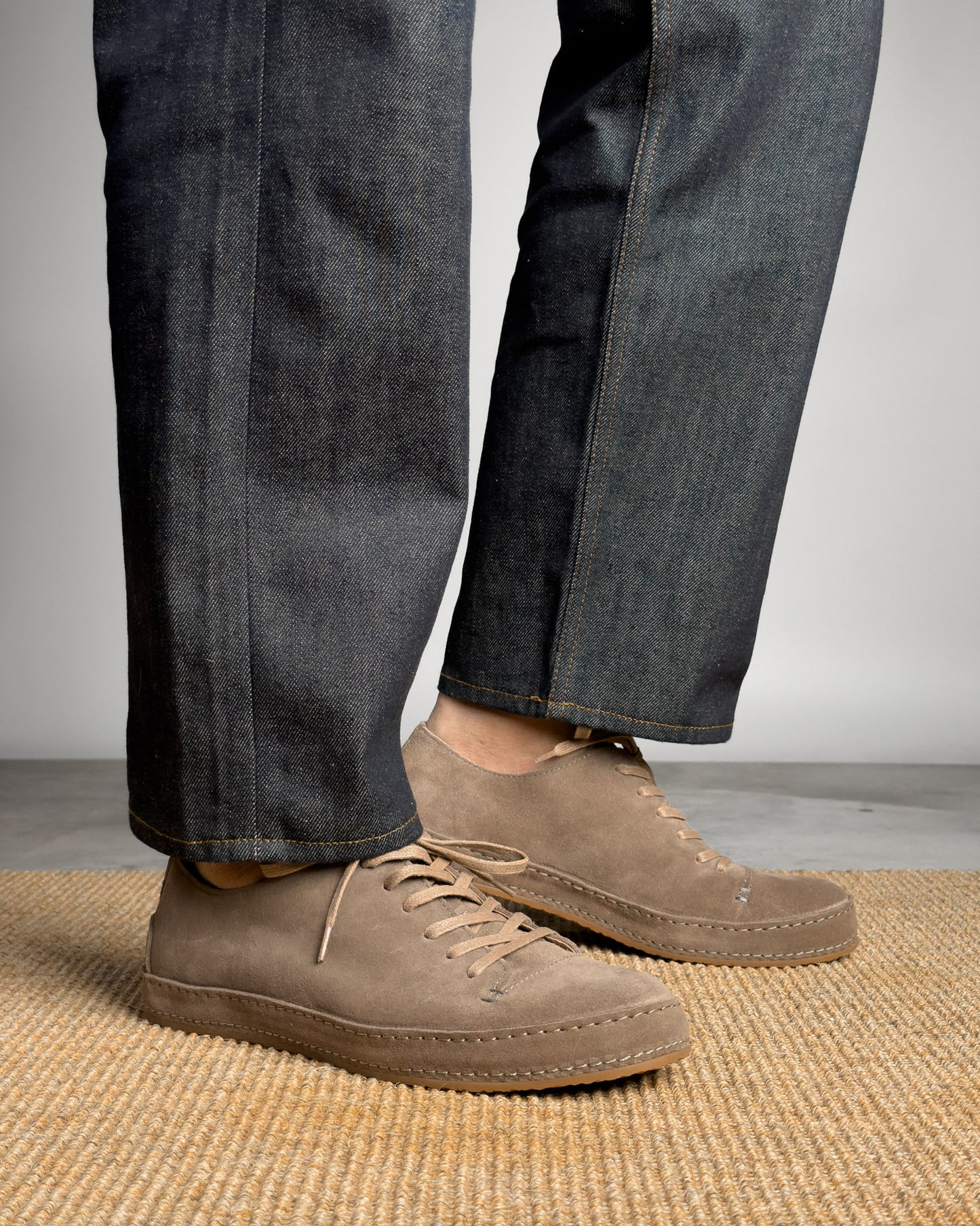 รองเท้าหนังแท้ Piero Warm Taupe Suede