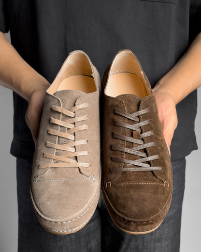 รองเท้าหนังแท้ Piero Warm Taupe Suede