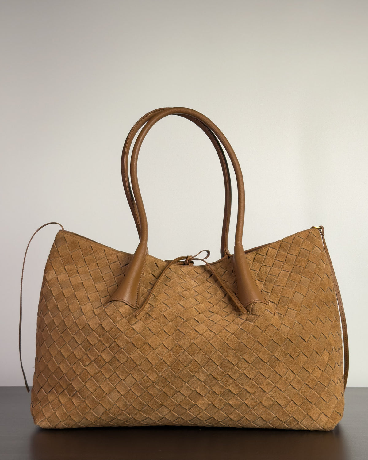 Siena กระเป๋า Tote หนังกลับแท้ ไซส์ L สี Caramel Bagspace