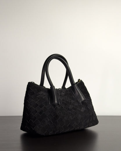 Siena กระเป๋า Tote หนังกลับแท้ ไซส์ S สี Obsidian Black Bagspace