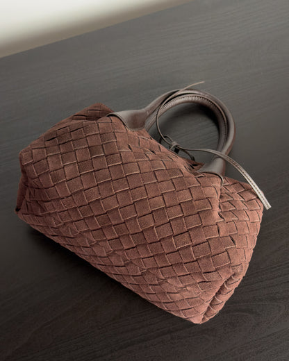 Siena กระเป๋า Tote หนังกลับแท้ ไซส์ S สี Espresso Brown Bagspace