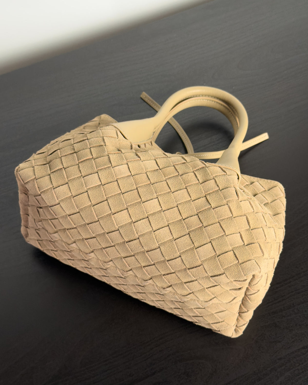 Siena กระเป๋า Tote หนังกลับแท้ ไซส์ S สี Taupe Grey Bagspace
