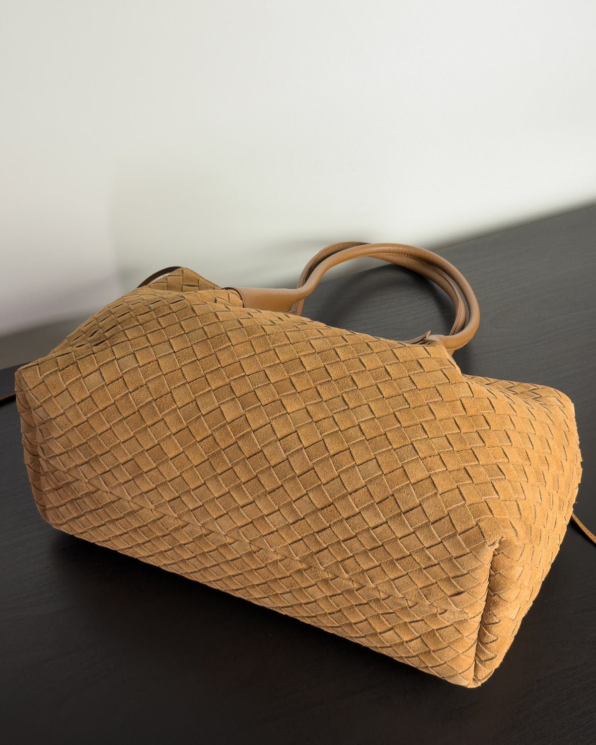 Siena กระเป๋า Tote หนังกลับแท้ ไซส์ L สี Caramel Bagspace
