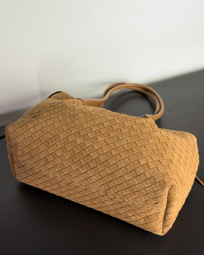 Siena กระเป๋า Tote หนังกลับแท้ ไซส์ L สี Caramel Bagspace