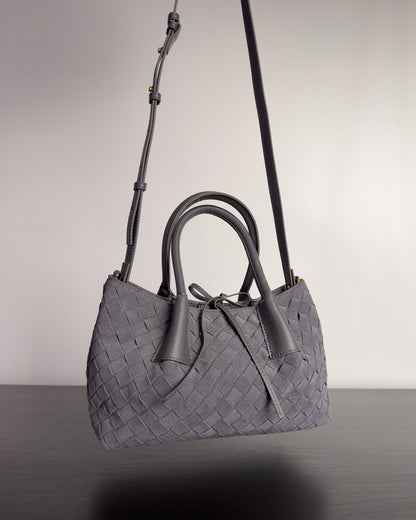 Siena กระเป๋า Tote หนังกลับแท้ ไซส์ S สี Graphite Grey Bagspace