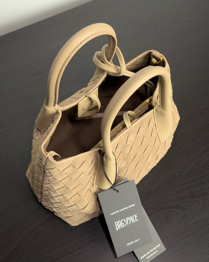 Siena กระเป๋า Tote หนังกลับแท้ ไซส์ S สี Taupe Grey Bagspace