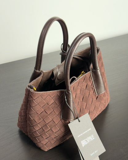 Siena กระเป๋า Tote หนังกลับแท้ ไซส์ S สี Espresso Brown Bagspace