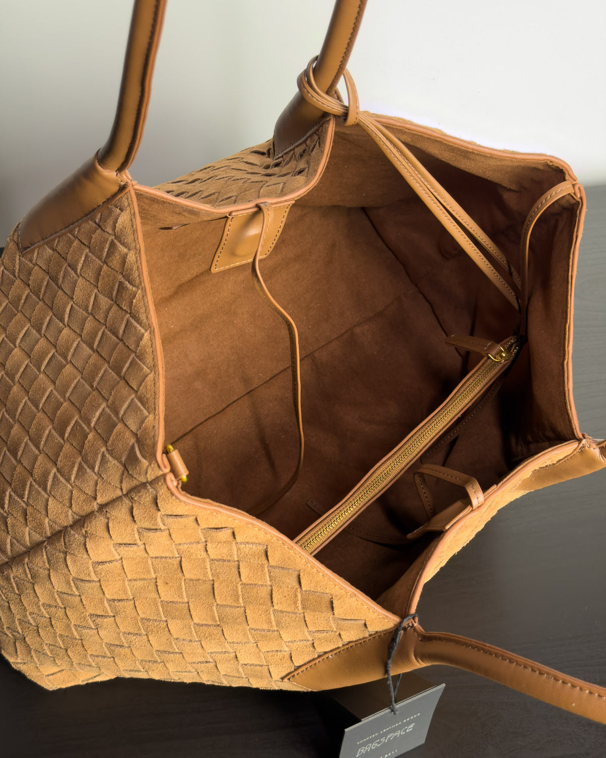 Siena กระเป๋า Tote หนังกลับแท้ ไซส์ L สี Caramel Bagspace