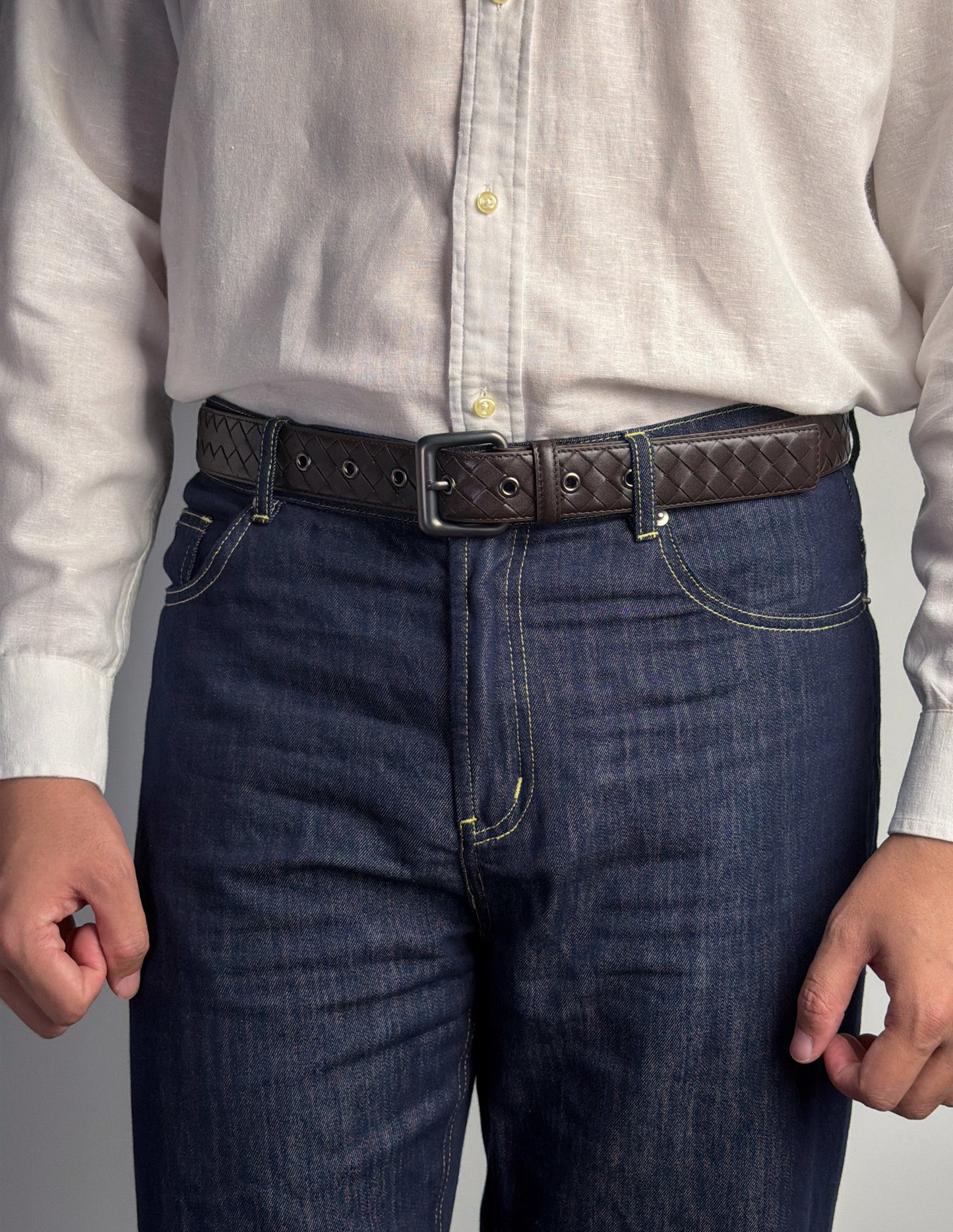 Saxon Leather Belt เข็มขัดสานหนังแท้