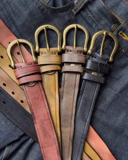 Baron Leather Belt เข็มขัดหนังแท้ (แถมที่เจาะรู/สายตัดได้)
