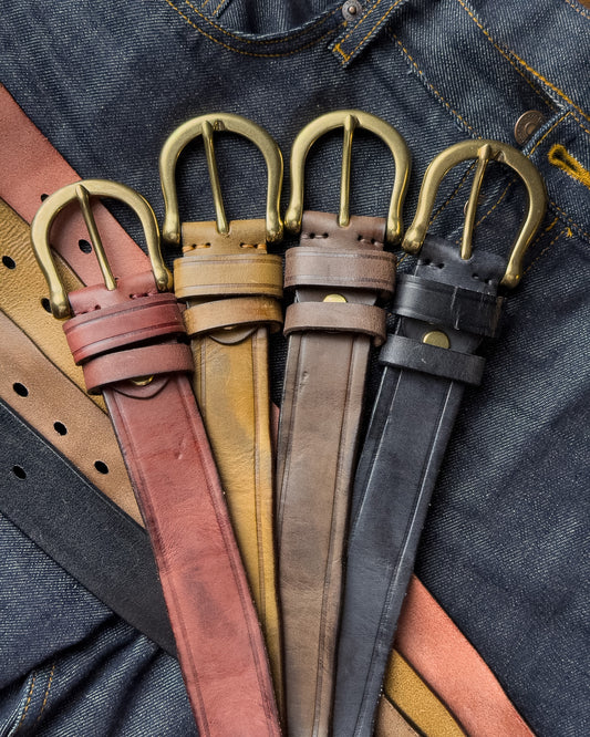 Baron Leather Belt เข็มขัดหนังแท้ (แถมที่เจาะรู/สายตัดได้)