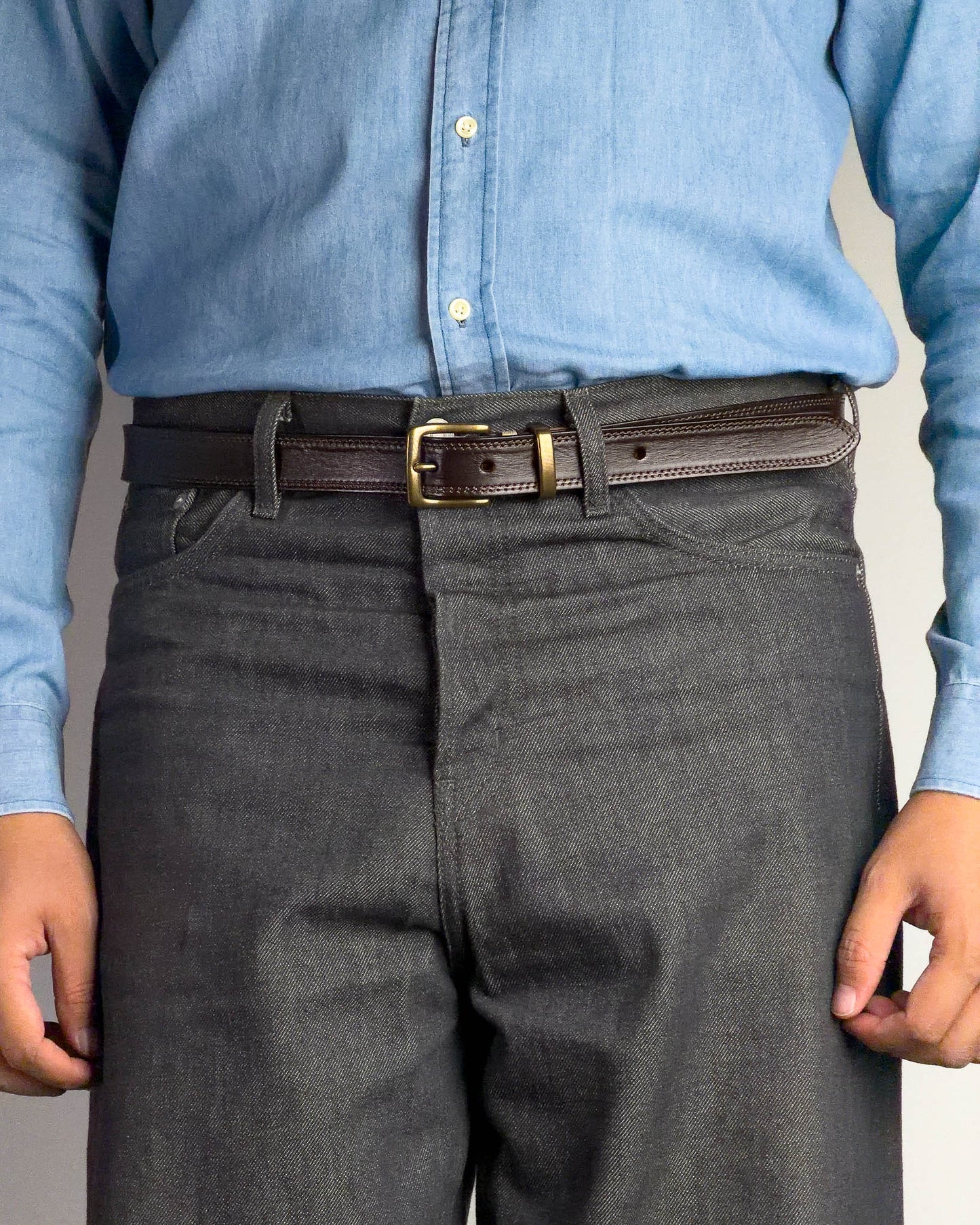 Gentry Leather Belt เข็มขัดหนังแท้ (แถมที่เจาะรู/สายตัดได้)