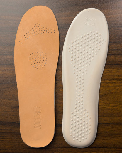 แผ่นรองรองเท้า หนังลูกแกะนูบัค พื้น Latex ธรรมชาติ (Lambskin Nubuck Insole)