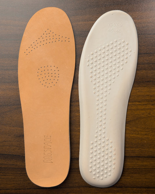 แผ่นรองรองเท้า หนังลูกแกะนูบัค พื้น Latex ธรรมชาติ (Lambskin Nubuck Insole)