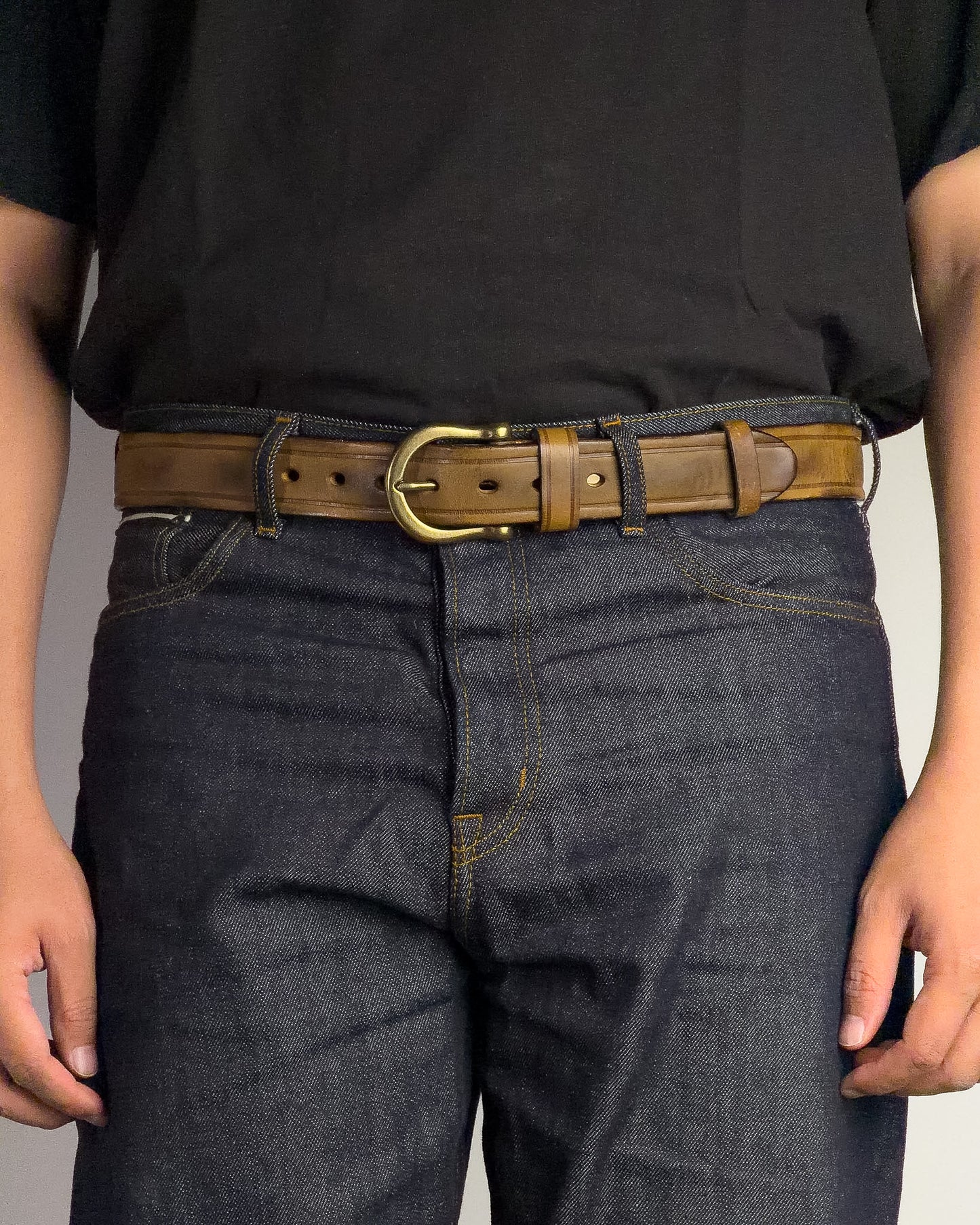 Baron Leather Belt เข็มขัดหนังแท้ (แถมที่เจาะรู/สายตัดได้)