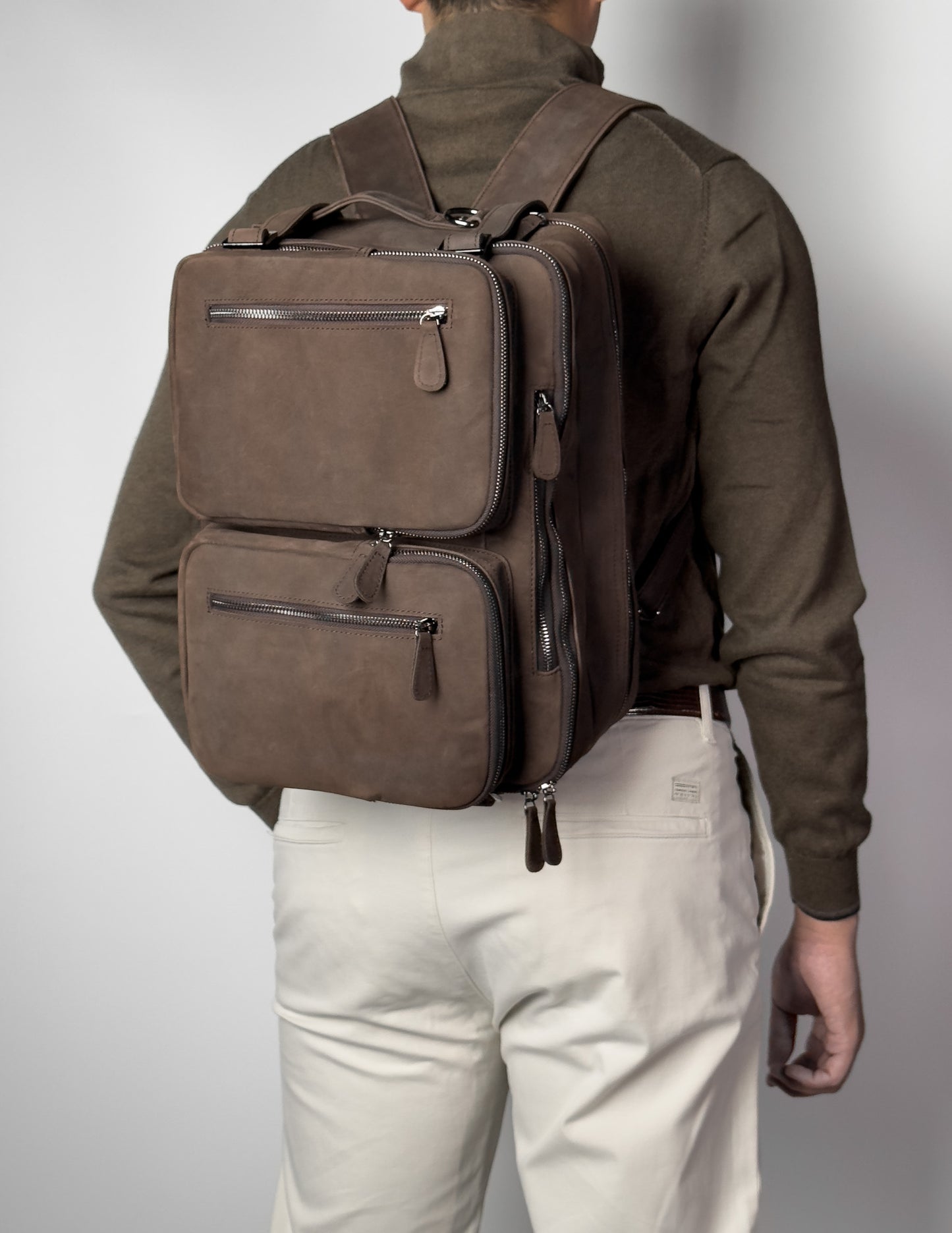 Nomad 3-Way Bag (BL32) - กระเป๋าทำงานหนังแท้ ปรับถือได้ 3 แบบ (เป้/สะพาย/ถือ) รุ่นหนังออยล์เงา Semi-aniline