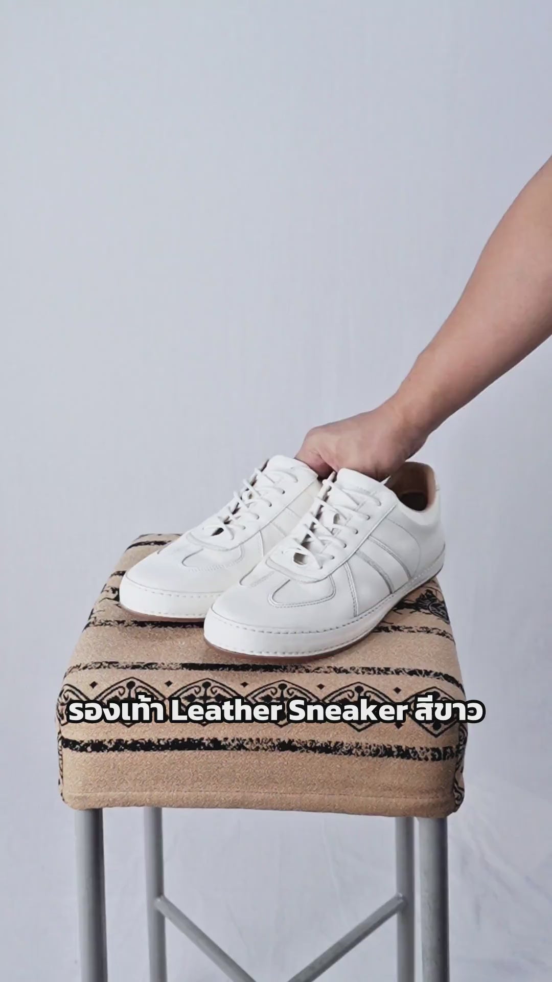 คลิปเทียบรองเท้าหนังแท้ Dante Piero Carina สีขาว Bagspace