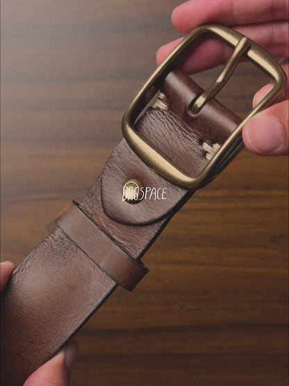 Rove Leather Belt เข็มขัดหนังแท้ (แถมที่เจาะรู/ตัดสายได้)