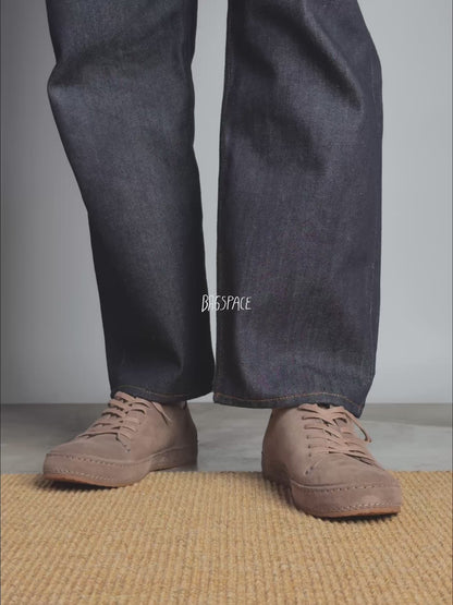 รองเท้าหนังแท้ Piero Warm Taupe Suede