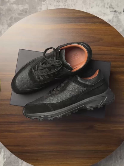 รองเท้าหนังแท้ Terra Line Obsidian Black