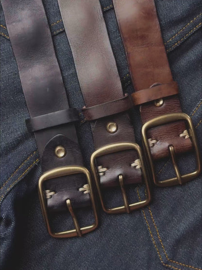 Rove Leather Belt เข็มขัดหนังแท้ (แถมที่เจาะรู/ตัดสายได้)