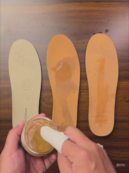 แผ่นรองรองเท้า หนังลูกแกะนูบัค พื้น Latex ธรรมชาติ (Lambskin Nubuck Insole)